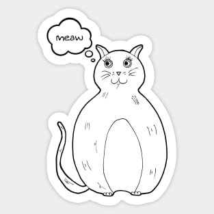 Cat Meaw! Sticker